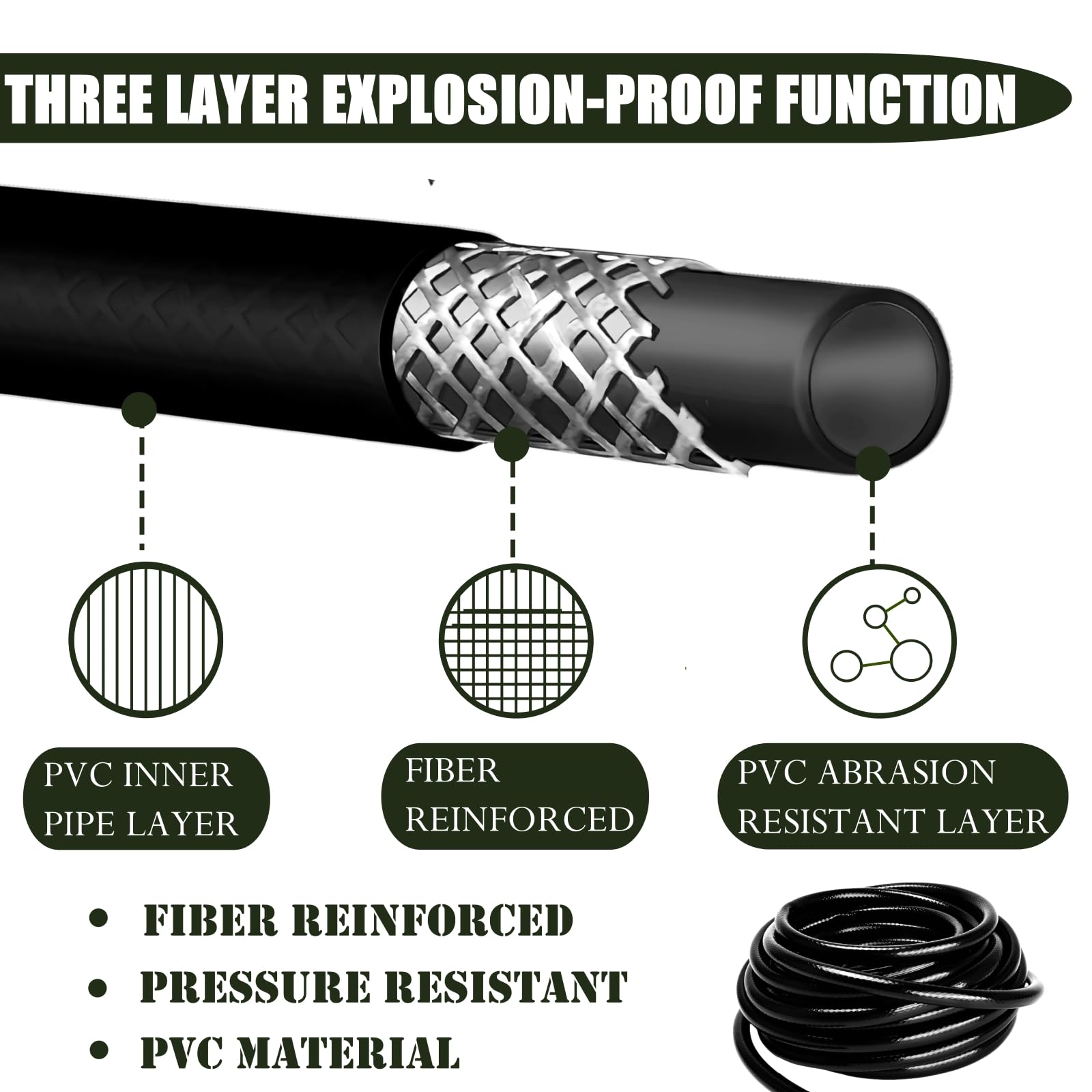 Tubo de riego por goteo de 1,27 cm, piezas del sistema de riego por goteo de 50 pies para jardín (incluye conector recto de 1,27 cm, válvulas de interruptor, conectores T, reductores de tubo de