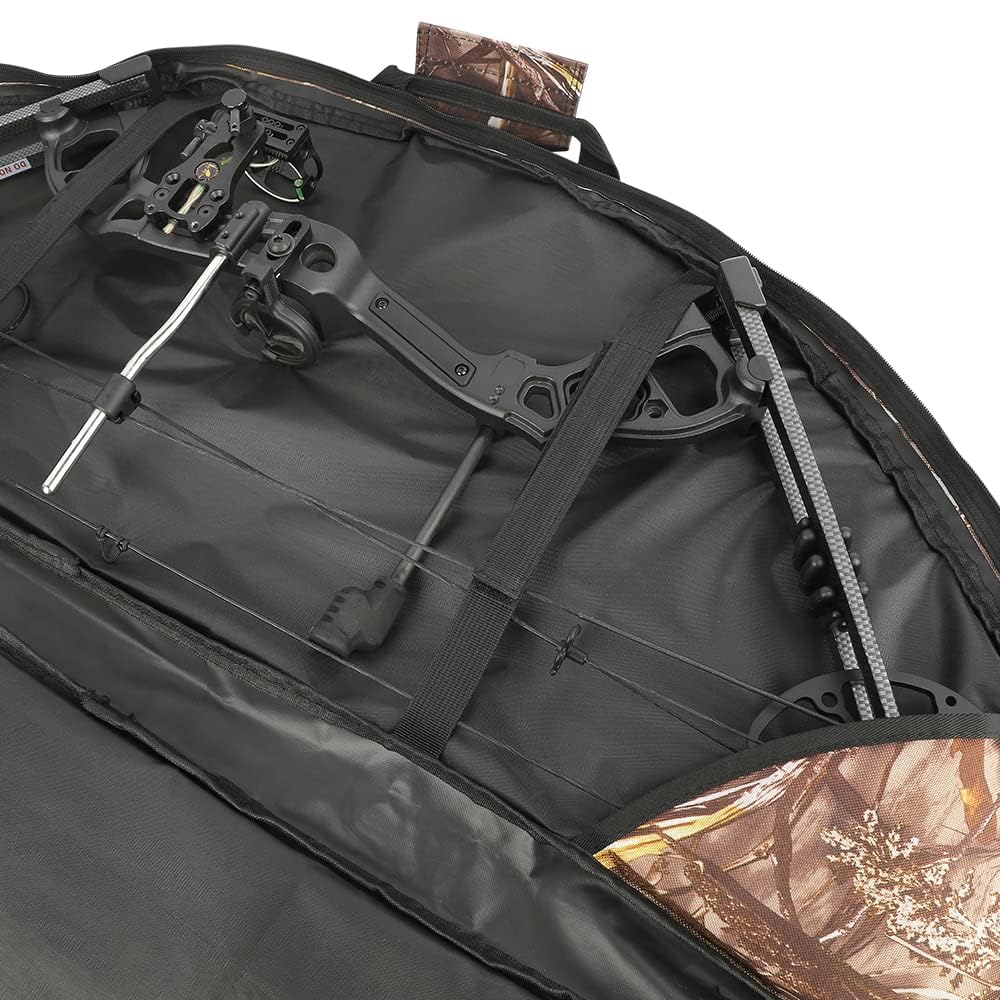 wolfman 115cm étui pour Arc à Poulies Sac Souple pour Arc à Poulies avec Flèche Et Accessoires Poche et Sangles de Sac à Dos