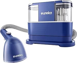 EUREKA Portable Carpet and Upholstery Cleaner, Spot Cleaner for Pets, Stain Remover for Carpet, Area Rugs, Upholstery, Coaches and Car, 50.7oz Large Water Tank, NEY100 with Cleaning Formula, Blue