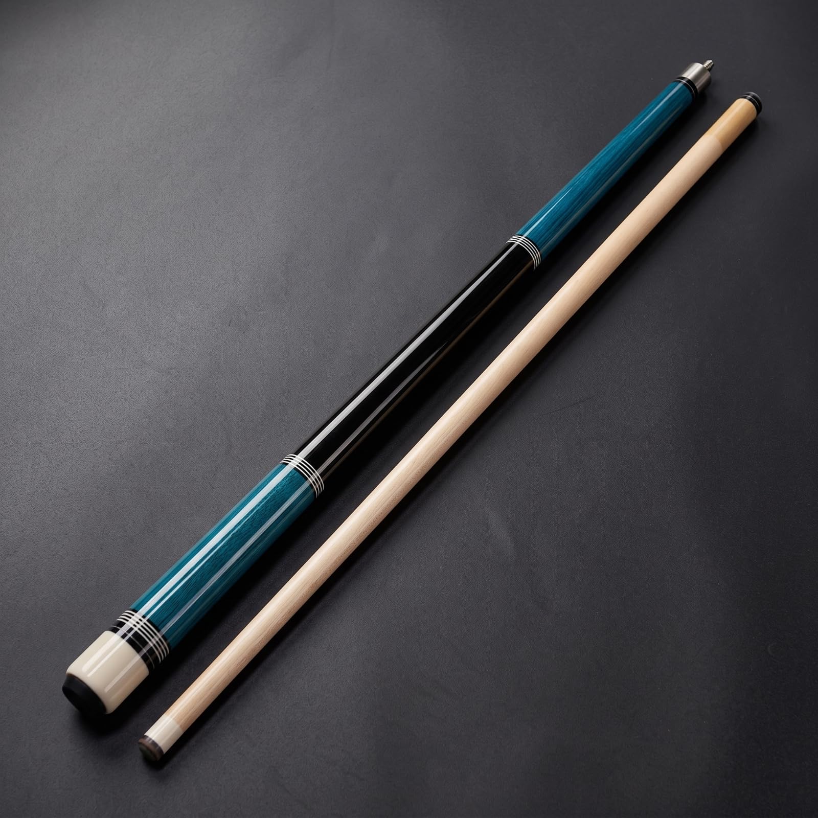 Qianly da Biliardo in Due Pezzi Portatile, di Legno , con Giunto a Vite, per Club, Appassionati , Rosso