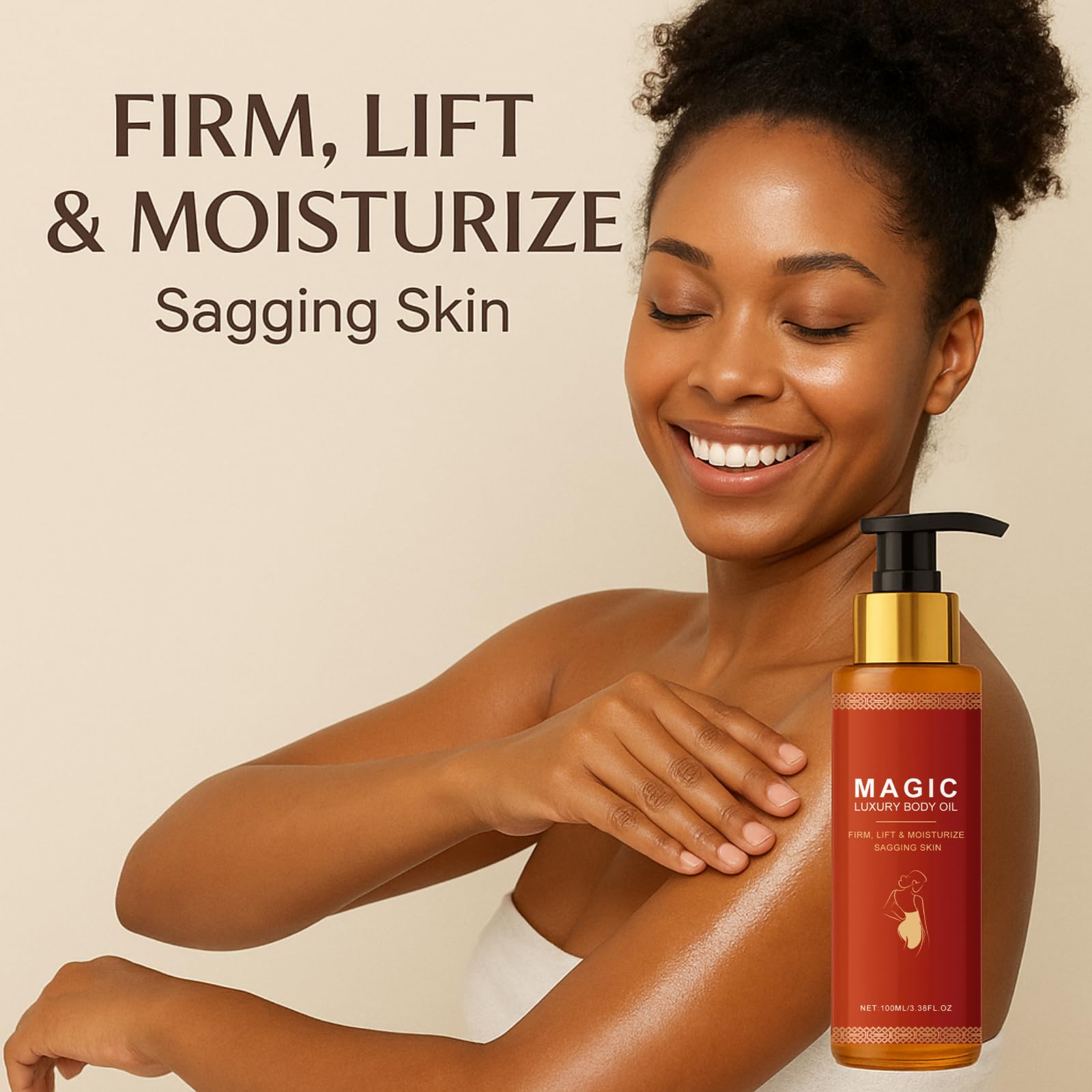 Glow Remedy Oil, Magic Body Oil Firming, Skin Tightening & Hydrating, Compact Firming Oil for Arms Thighs & Abdomen - Image 4