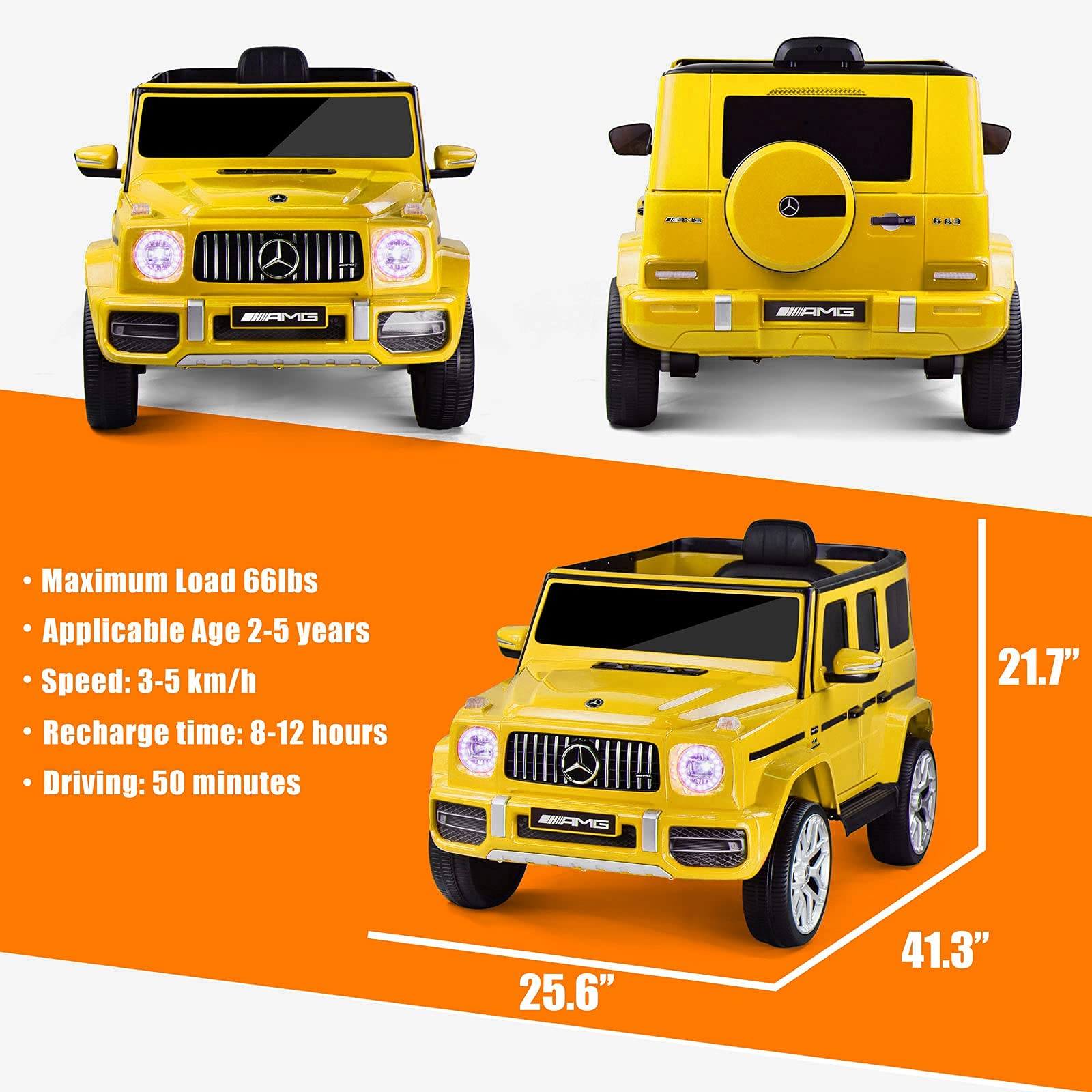 12V Kids Ride On Car, Battery Powered Electric Car with Remote Control