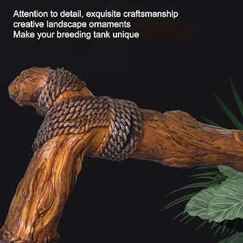 Climbing Branches for Reptile Tank | Bearded Dragon Resin Climbing Branch - Multi-functional Reptile Habitat Decoration for Snakes Spiders Frogs Lizards Tortoises