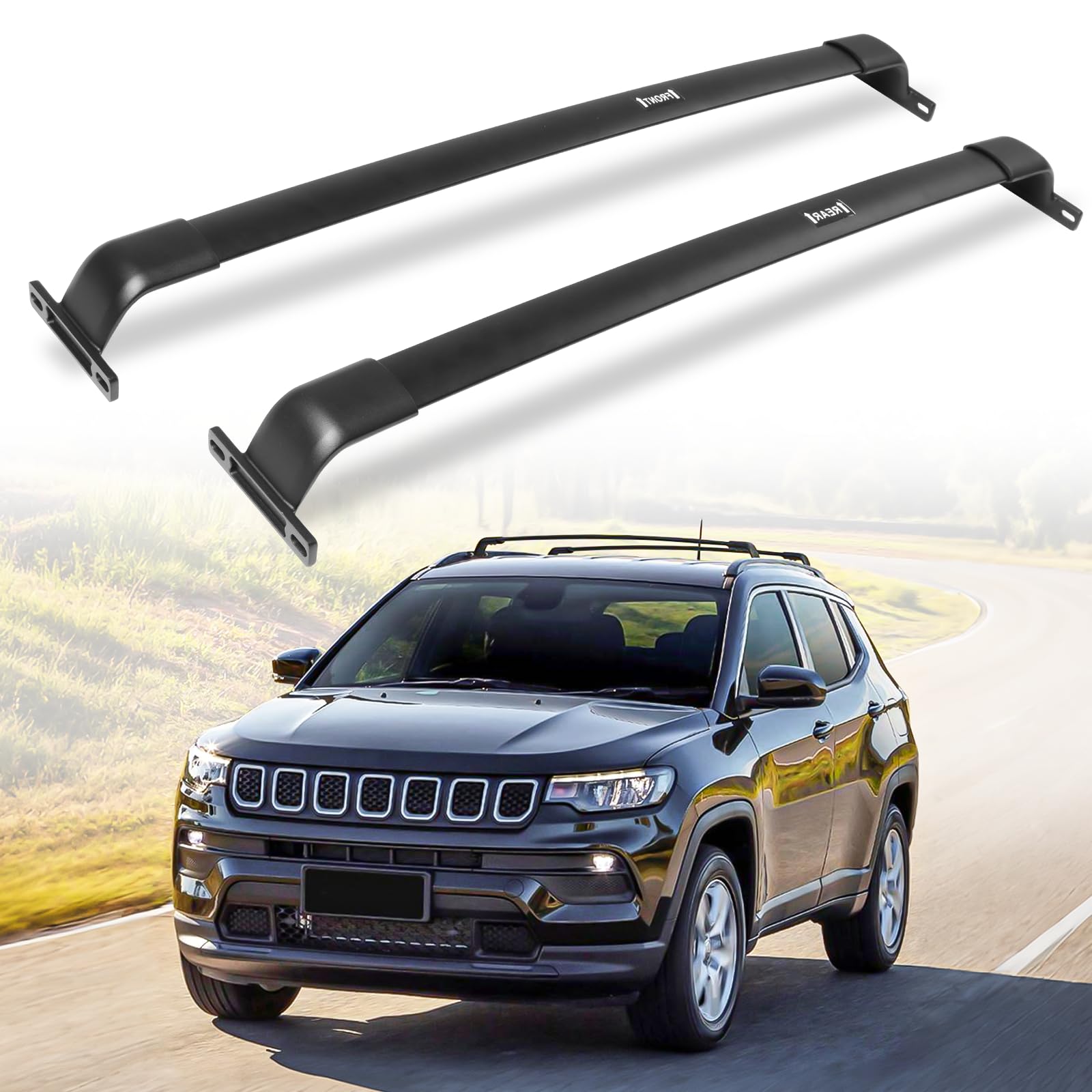 EZREXPM Roof Rack Cross Bars Fit for Cadillac XT6 2020-2025 Crossbars Luggage Baggage Carrier Cargo Bar with Side Rails