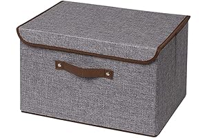 Foldable Storage Bins with Lids and Handles for Closet Nursery Bedroom Organization