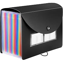 Expanding File Organisers, A4 Plastic File folders with 24 Pockets