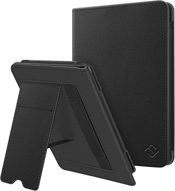 Fintie Etui do nowego Kindle (11. generacja - 2022) z 6-calowym wyświetlaczem - Kickstand etui ochronne z przegródką na kartę pętlą na rękę i funkcją Auto Sleep/Wake (ZA -czarny)