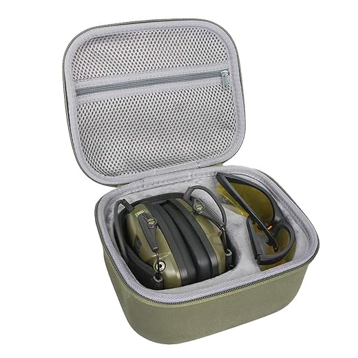 co2CREA Hard Travel Case for Howard Leight Impact Sport OD Electric Earmuff for Genesis Sharp-Shooter Safety Eyewear Glasses