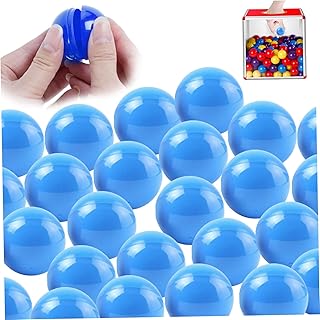 ビンゴボール、50個 4cm プラスチック中空ビンゴボール、開けられる宝くじボール、鮮やかな抽選ボール 宝くじボールマシンパーティーゲーム用 (ブルー)