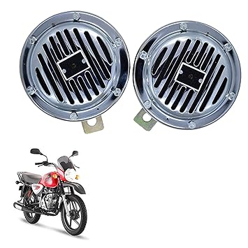 Vagary Silver Chorme Finish Two Wheeler Horn for bajaj boxer