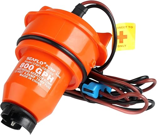 SEAFLO Motor de cartucho de repuesto para bomba de sentina, LivewellBaitwell de 12 V, 800 GPH, compatible con los modelos SEAFLO SFBP1-G800-03,