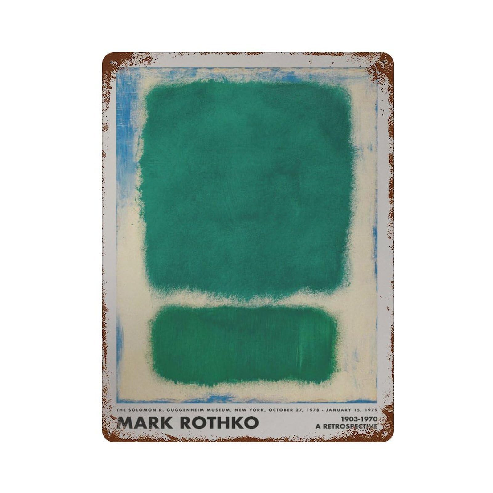 xiaoxiaoshen Rothko Exhibition Gallery5 Wall Decor Art Metal Tin Poster Modern Home Decor Art Home Bar Shop Decorations Vintage Sign 40x30cm