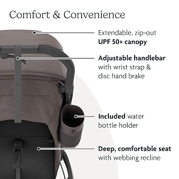 UPPAbaby Ridge Jogging Stroller/Durable Performance Jogger with Never-Flat Tires/Built for Walking, Running, Hiking/Water Bottle Holder and Basket Cover Included/Theo (Dark Taupe/Carbon Frame)