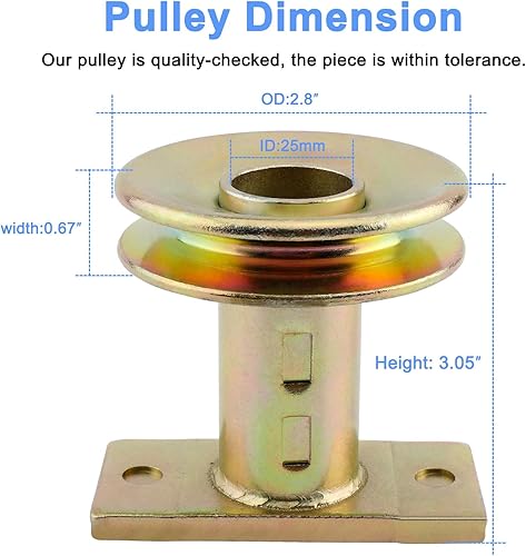 Miniatura 6 de 687-02528 Adaptador de cuchilla para cortacésped con polea, compatible con MTD Gold Pro Yard-Man Troy-Bilt TB230 240 260 TB280ES Tractor, adaptador