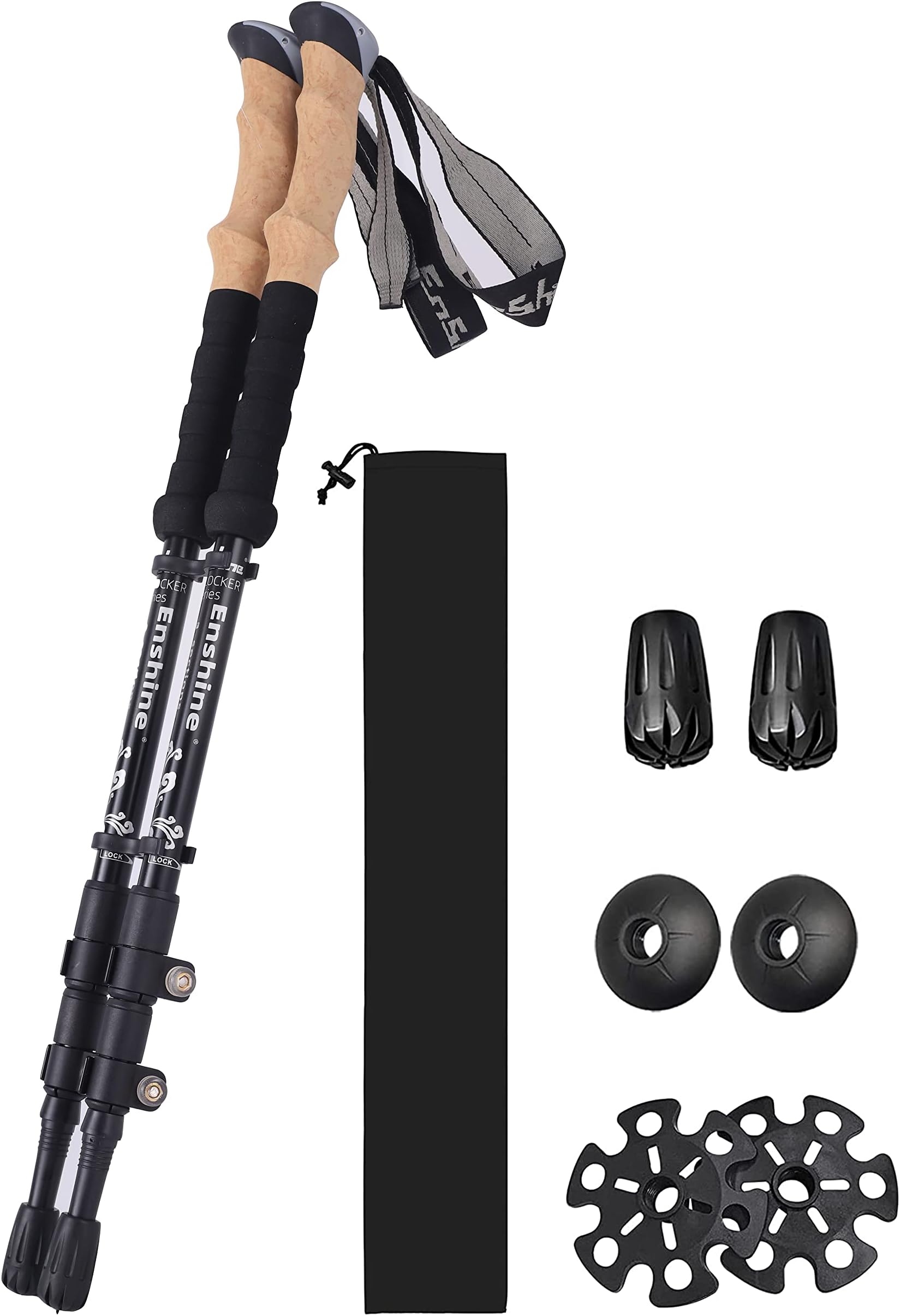 hikehobby® Trekking Hiking Pole Walking Cane Stick Adjustable Stretch From 37 to 135CM approx