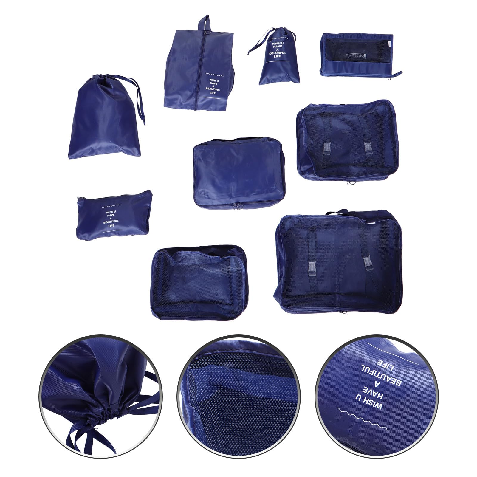 Organizadoras de Equipaje para Viaje Optimización de Espacio para Maletas Diseño Multifuncional Ligero Incluye Doble Bolsa y Neceser Esenciales para Viajes Avión