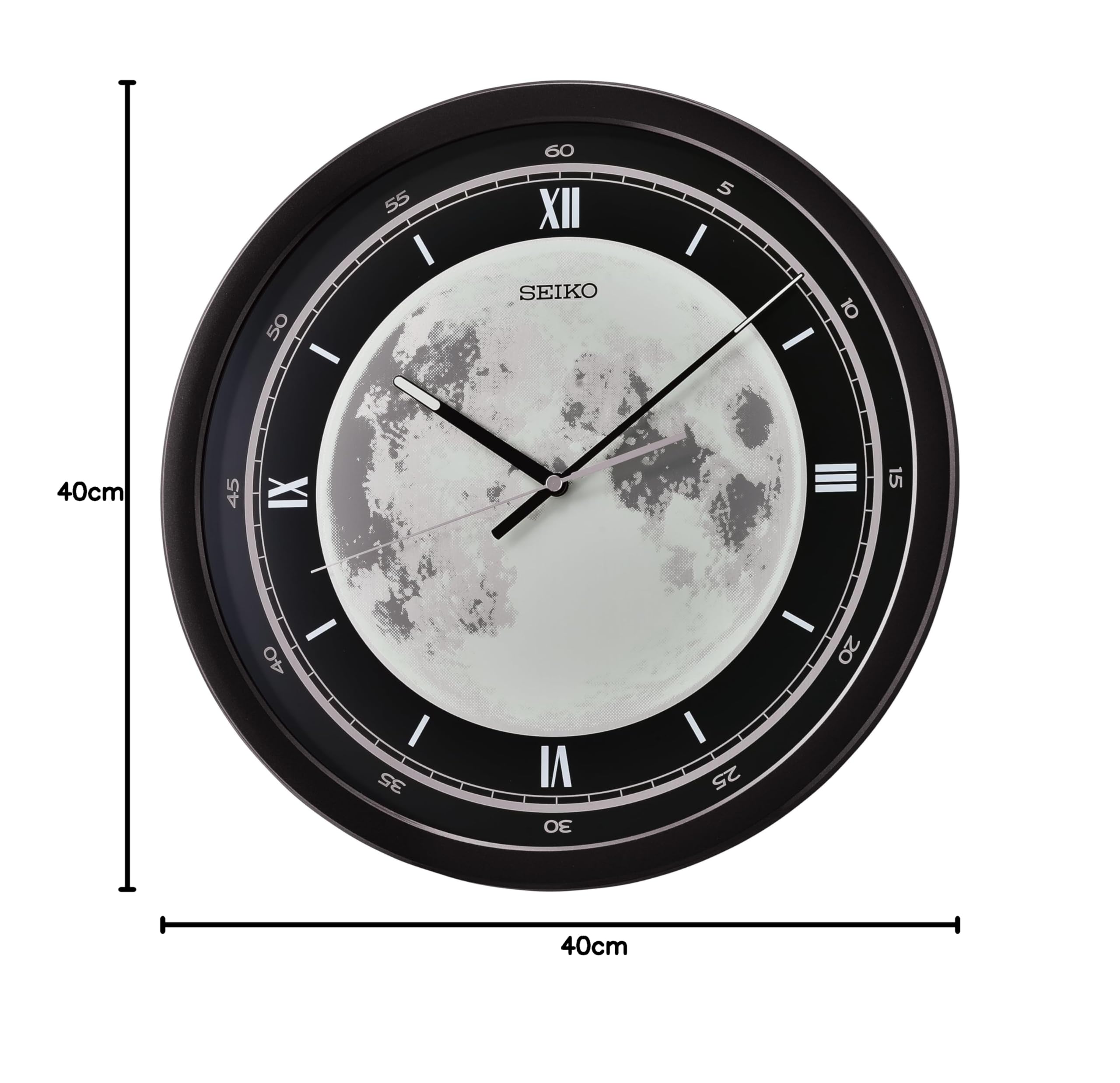Seiko Clocks Zegar ścienny QXA831K, kolor czarny