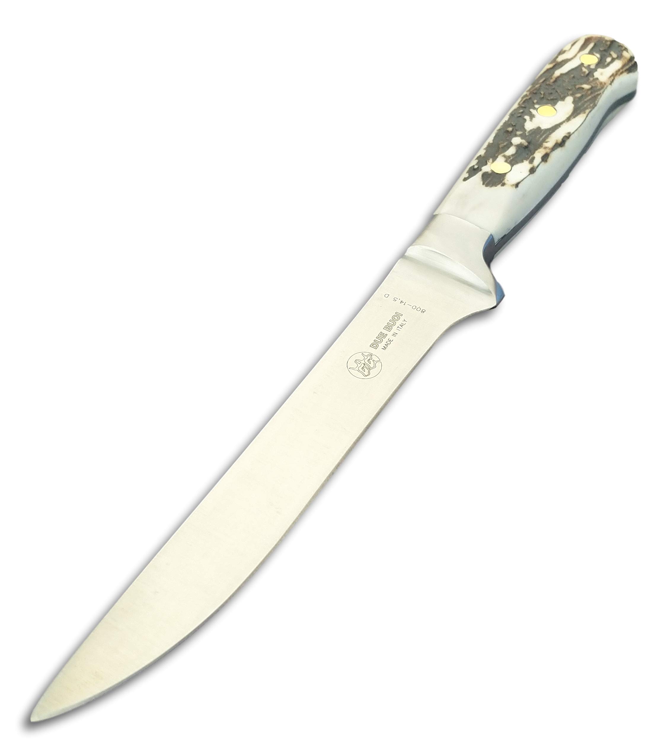 DUE BUOI Coltello FORGIATO DISOSSO da Chef - Manico Cervo