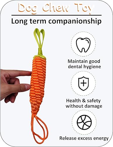 Miniatura 4 de Juguete de cuerda para perros, juguete de tira y afloja para perros, masticables para dentición de cachorros, juguetes para masticar para perros,