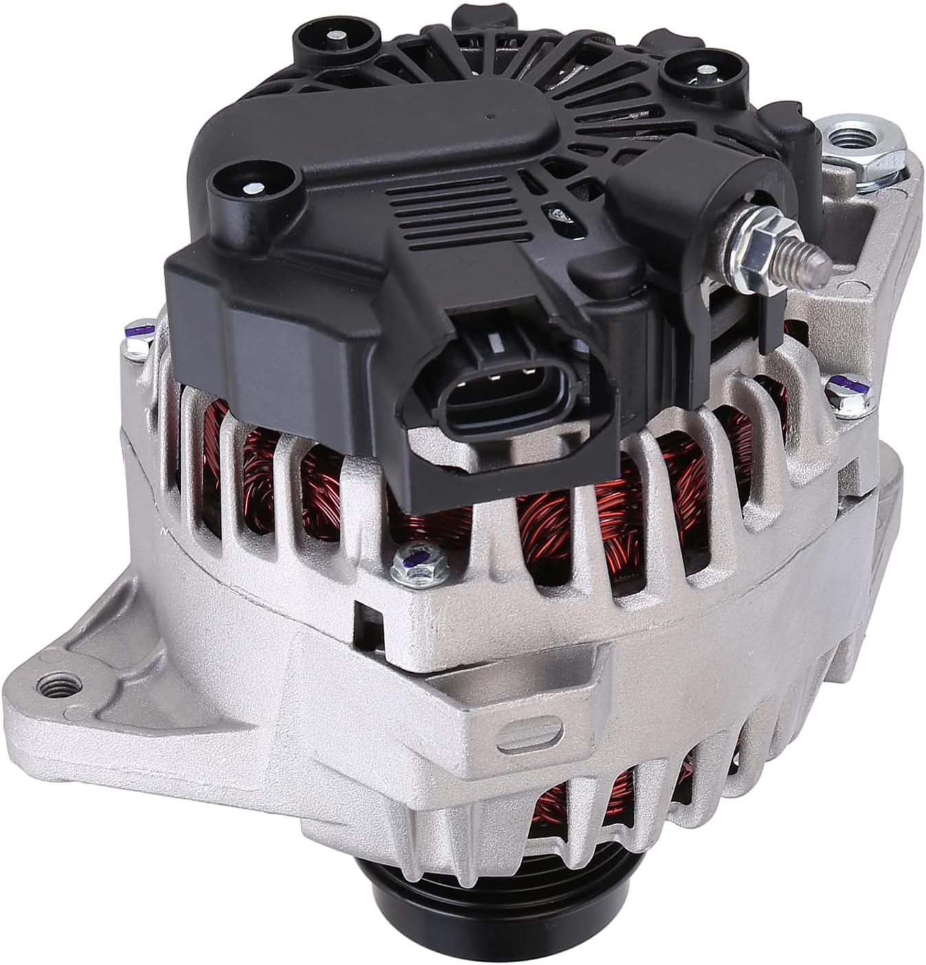Alternator Fit for 2013-2017 for Hyundai 2014-2016 for Kia Forte Koup 2015-2016 for Kia Forte5 2012-2017 for Kia Rio 2013-2016 for Kia Soul 12V 110A 6-Groove CW IR IF Replace 11609