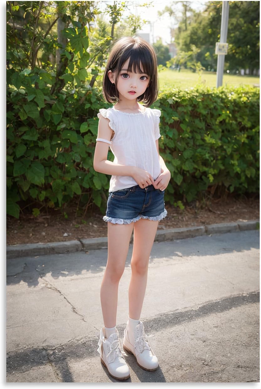 Amazon.co.jp 純粋な可愛い女の子 かわいい女の子 コスプレ 童顔のロリータ少女 モダンポスター ホームインテリア ウォールアート