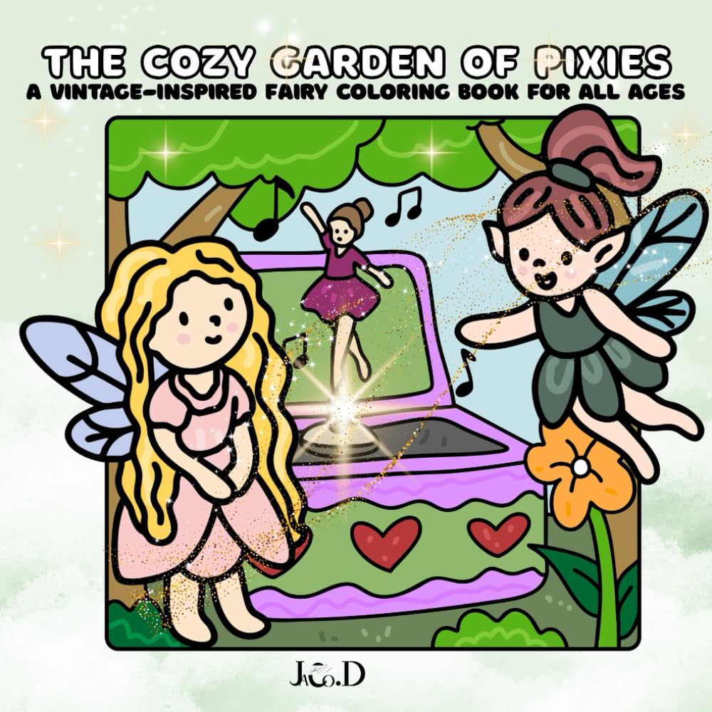 The Cozy Garden of Pixies: A Vintage-Inspired Fairy Coloring Book for All Ages (COZY COLORING BOOK)