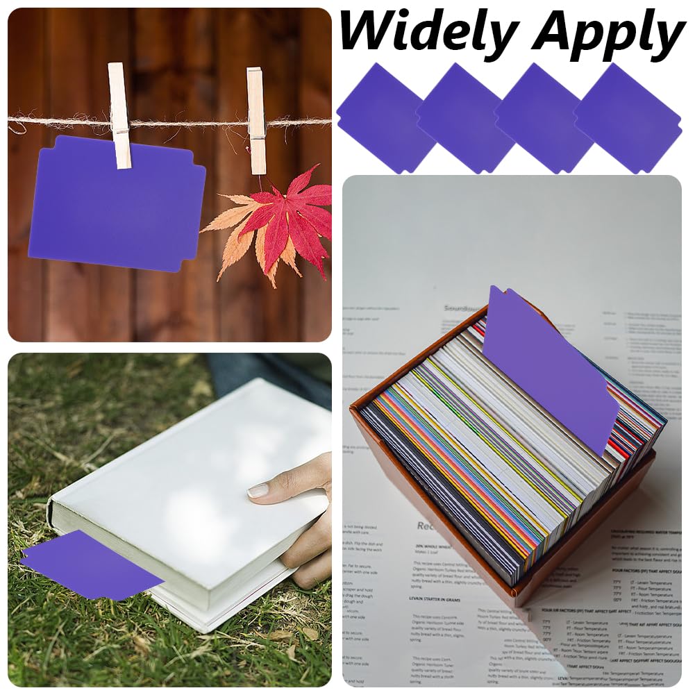 CRASPIRE Trading Card Dividers Purple Card Separator Card Sorting Tray Plastic Card Dividers Board Game Card Separator Card Deck Box Dividers for Game Organizer Storage 40sheets 2.75 x 3.7 Inch - Image 4