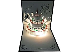 3D Pop Up Greeting Cards with LED Light, Musical, Happy Birthday Anniversary Cards