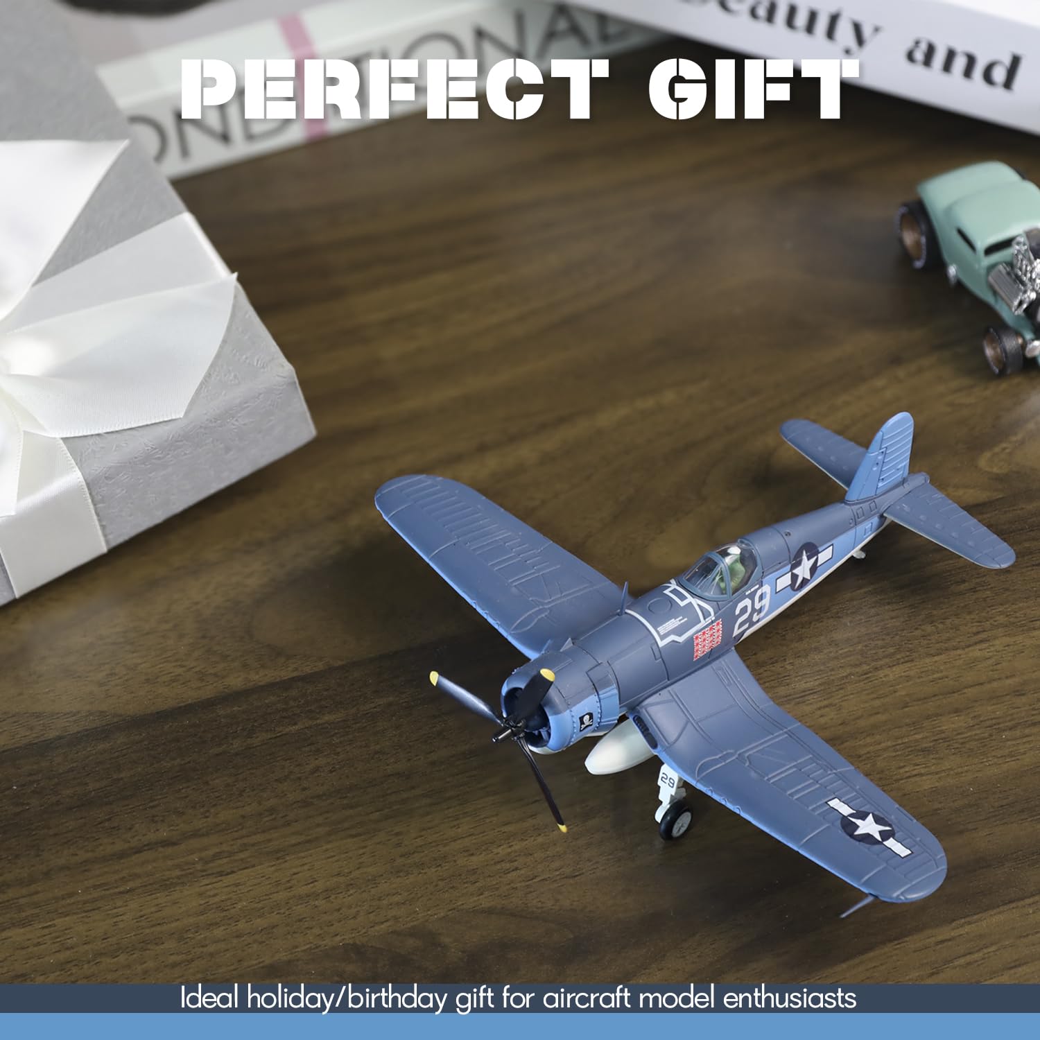 Model samolotu myśliwskiego Corsair F4U w skali 1/72 z siedzibą w amerykańskiej marynarce wojennej Jolly Rogers nr 29 bombowiec myśliwski miniaturowy metalowy odlewany model samolotu zestaw ze