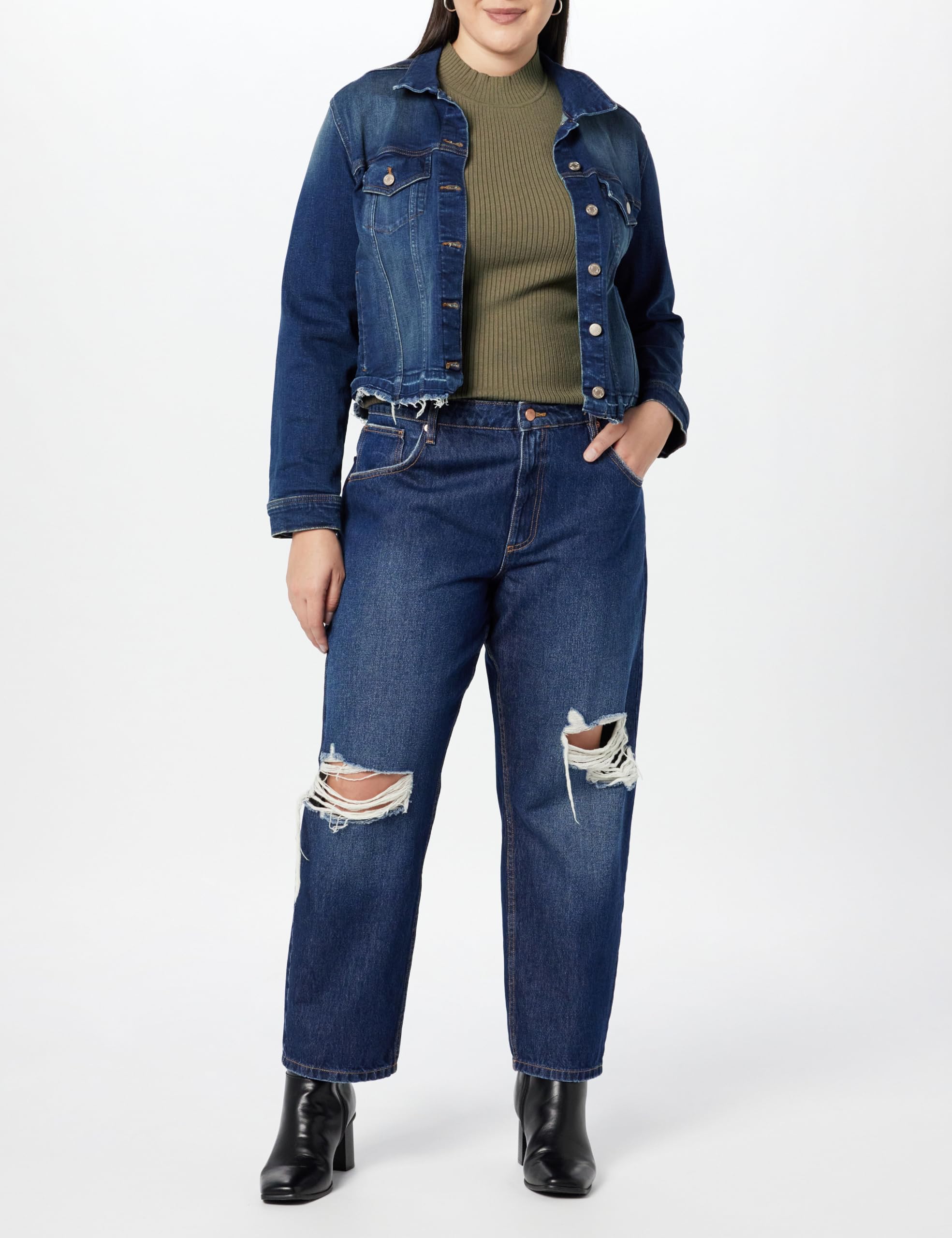 The Drop Women's Karolina Sleeveless Ribbed Mock-Neck Sweater