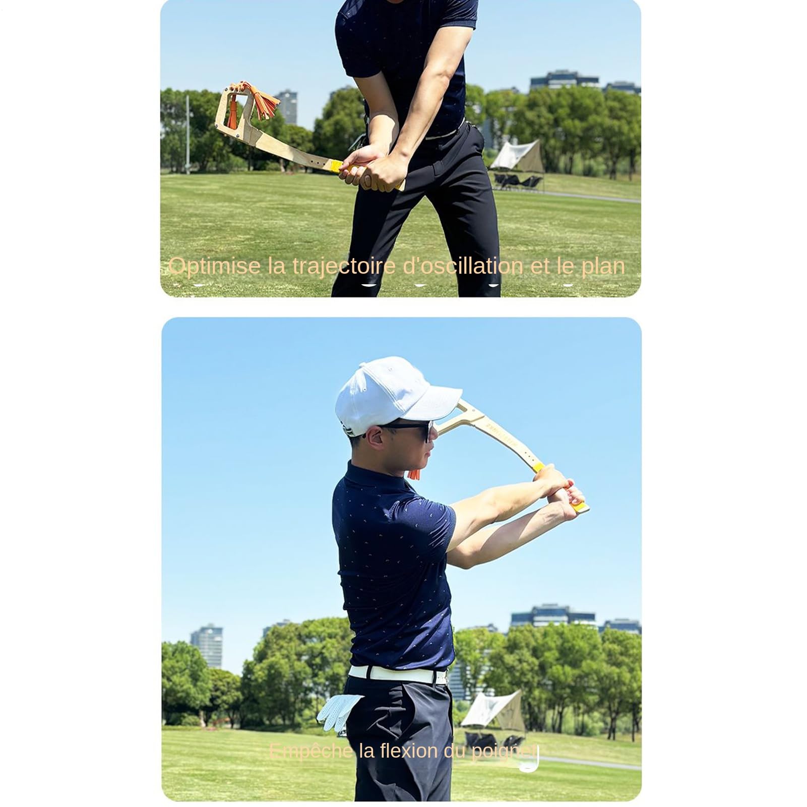Golf Swing Training Aid - Przenośny sprzęt treningowy do golfa | Regulowane narzędzie korekcyjne dla początkujących mężczyzn i kobiet w domu | Bezpieczne Wsparcie Korekty Uderzeń i Pozycji dla Kobiet Dzieci Ojców Początkujących