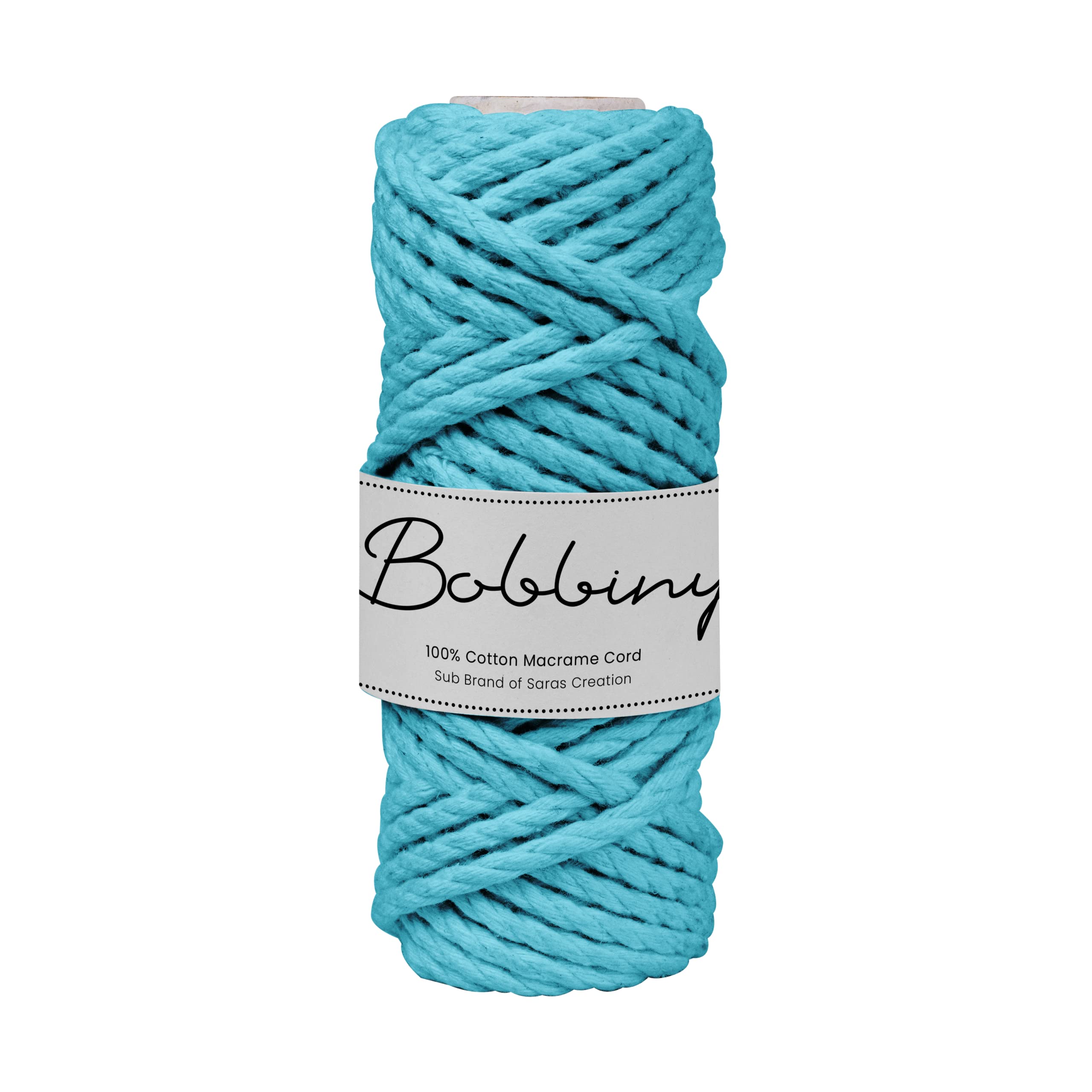 Bobbiny | 3 Ply Twisted Macrame Cotton Cord Dori (Roll Packaging) Thread for Macrame DIY and Other Projects | Dark Sky | 3mm,10 Meter