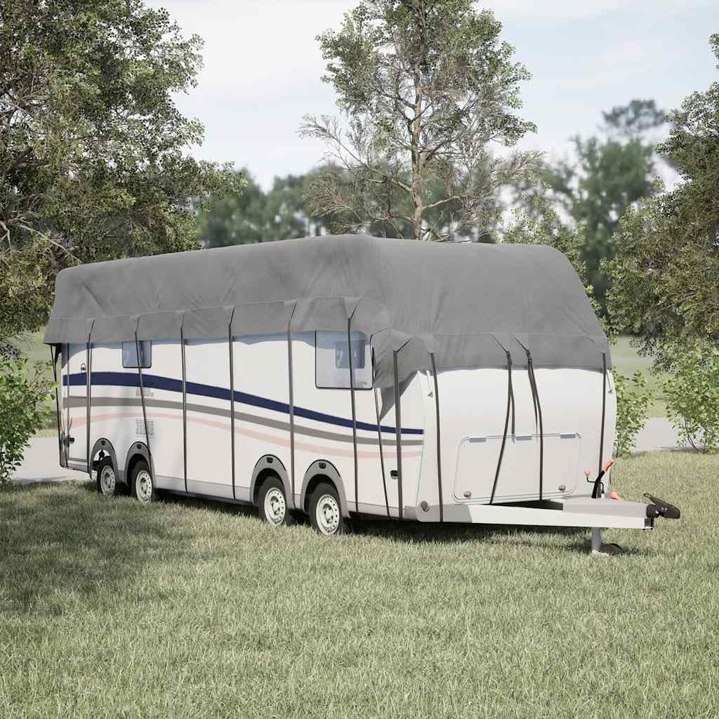 Wohnwagen-Dachabdeckung, grau, 900 x 300 cm, Vliesstoff, Schutzplane für Wohnwagen, Fahrzeugabdeckung für den Außenbereich