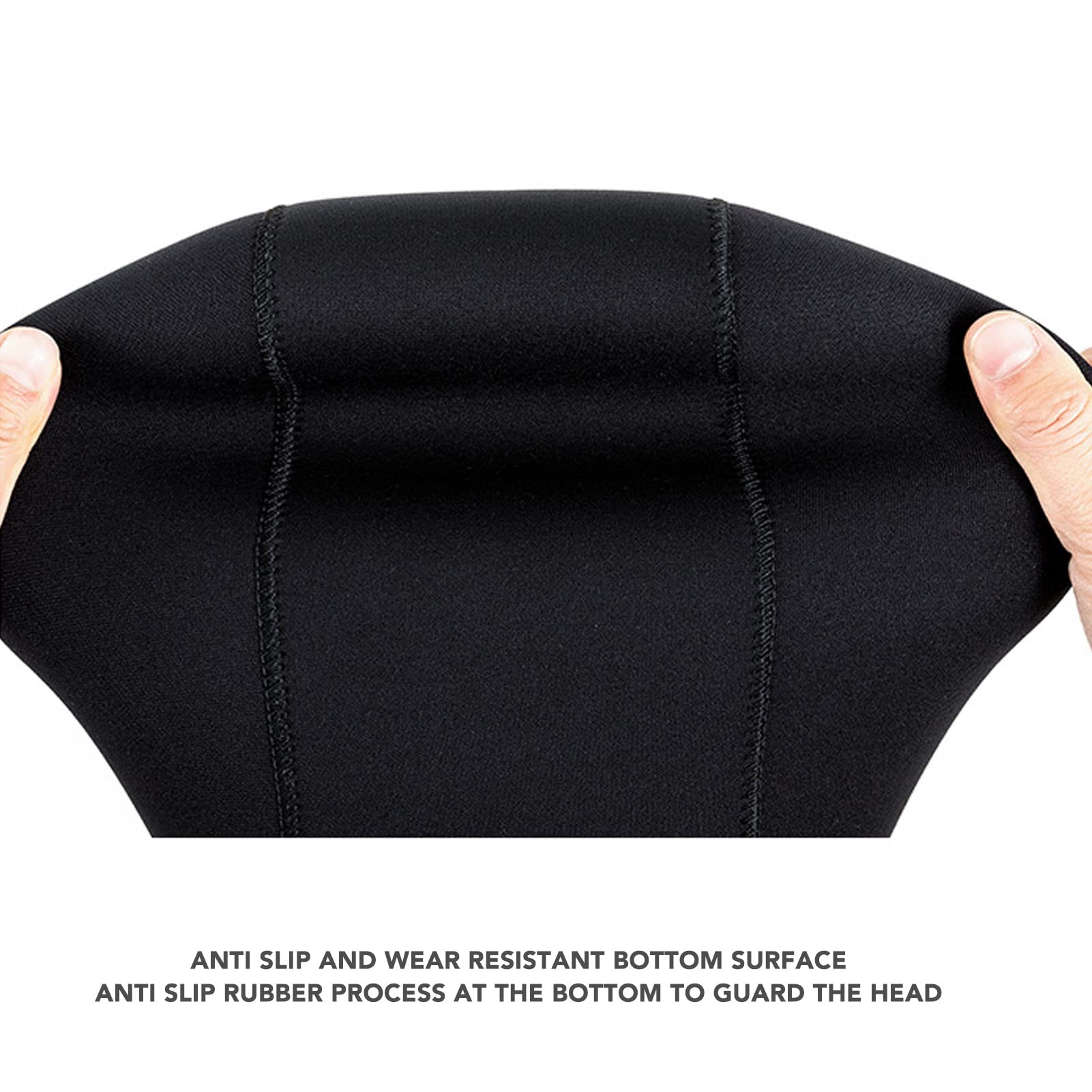 YuecoomDiving Hood Neoprene Cap, Scuba Swim Tunable Protection Chin Str, Diving Hood 5mm Neoprene Sun Protection Stretchy Quick Drying Thermal Wetsuit Hat for Men Women Swimming (L XL)