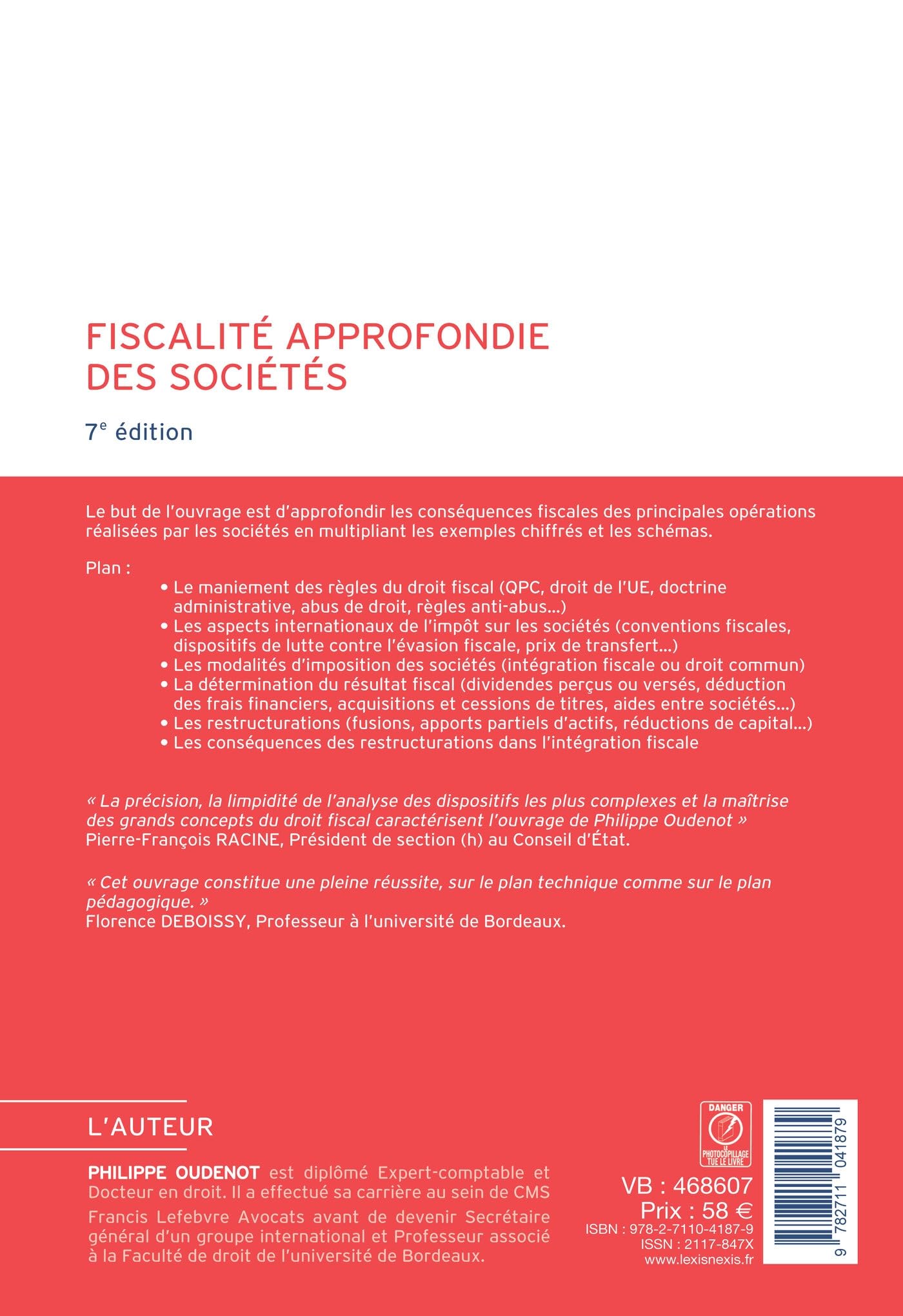 Fiscalité approfondie des sociétés