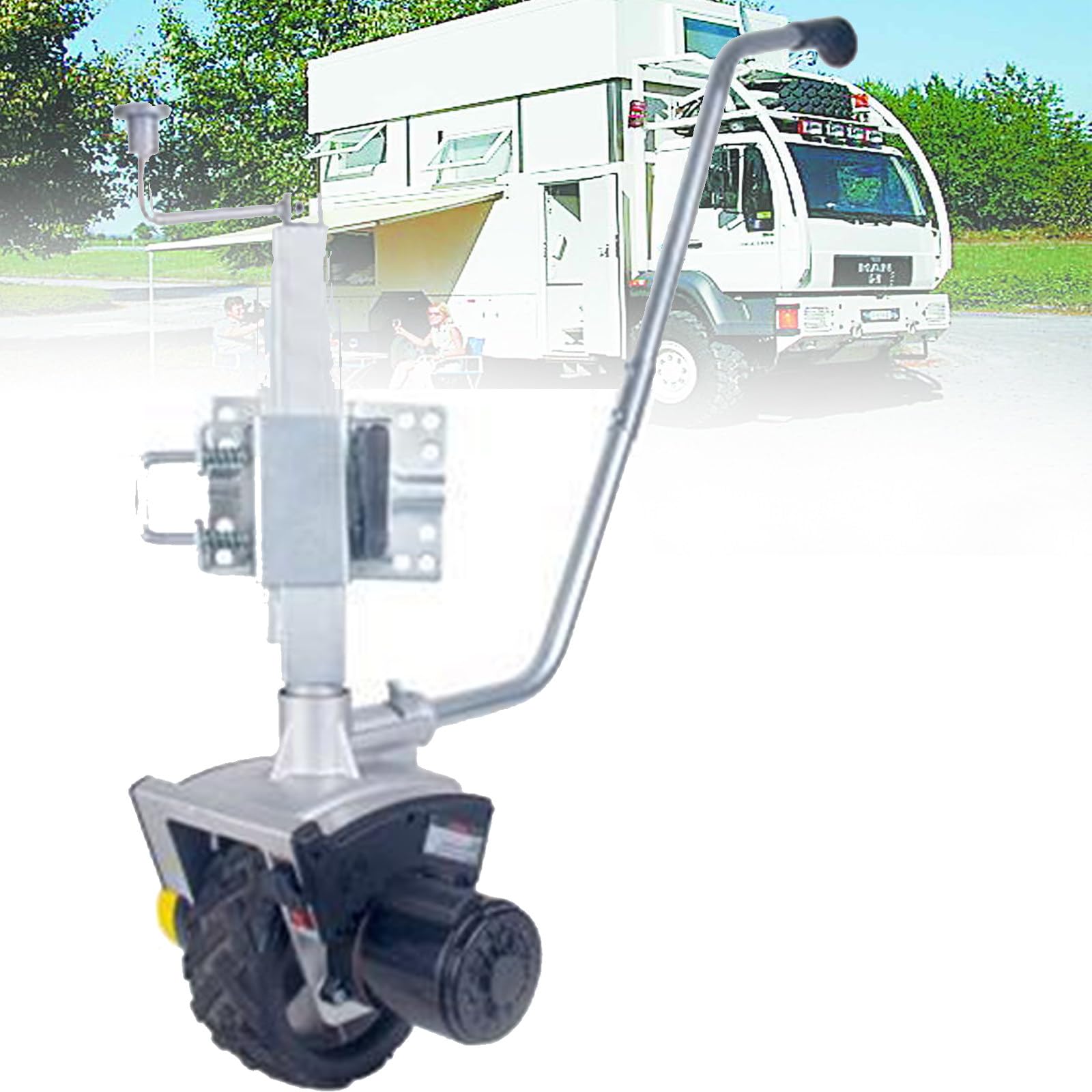 Elektrischer Anhängerbeweger, motorisierter Anhängerwagen, 2,500 kg Tragkraft, 12 V Wohnmobil-Trolley-Set, 6,6 m/min Bewegungsgeschwindigkeit