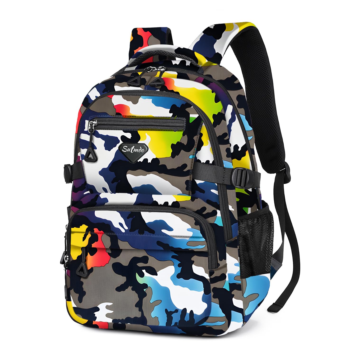 SUTMDO Casual Lightweight Backpacks for Boys & Girls, School Bookbags, 15 "Laptop Backpack, Travel Bag (212-mchua)