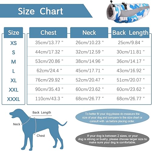 Miniatura 2 de FUAMEY - Abrigo de invierno para perro, chaqueta cálida con forro polar suave, impermeable, resistente al viento, chaleco de forro polar para perros