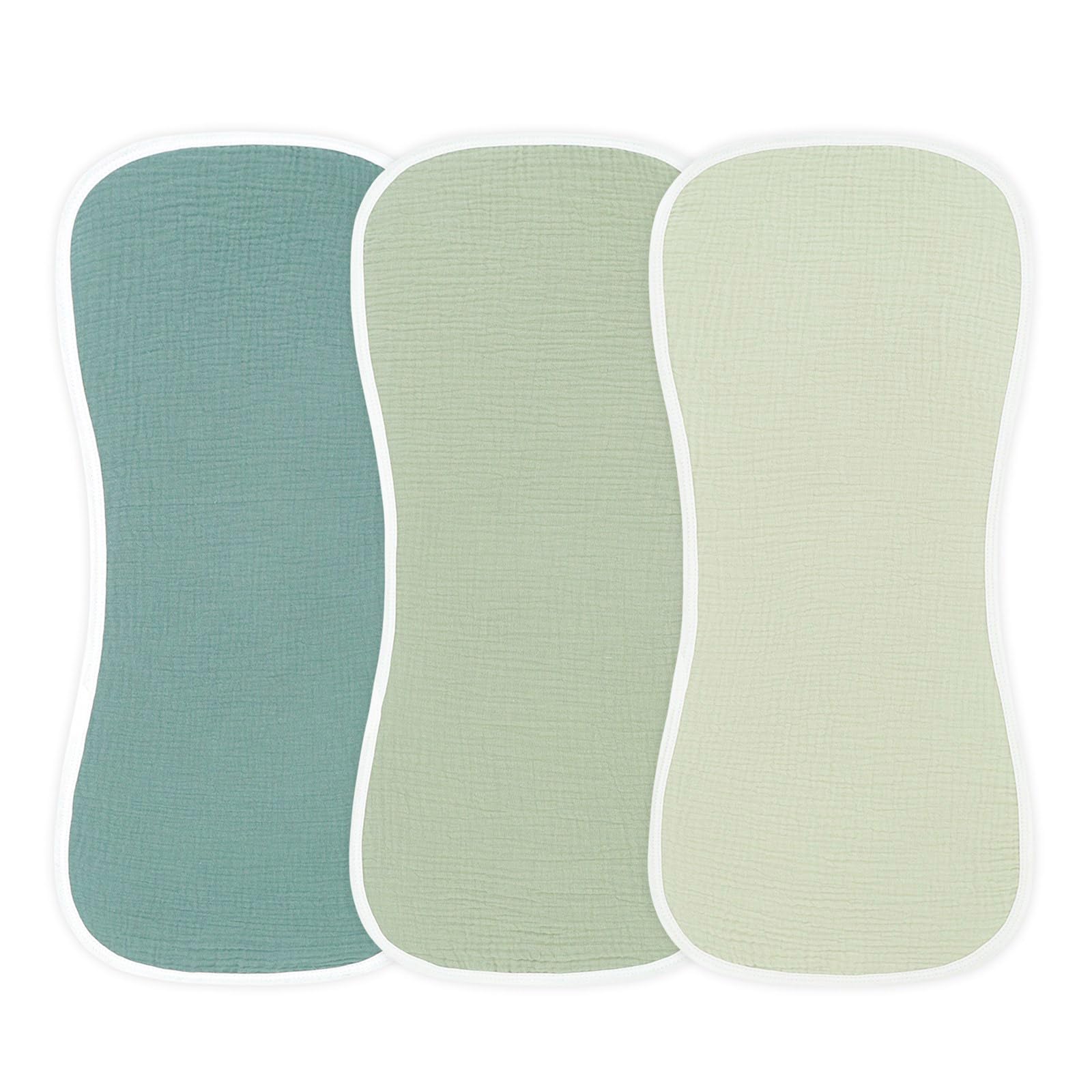 KMGDM 3pcs Baby Burp Cloth Soft Cotton Absorbent Nursing Towel Breathable Drooling Pad for Newborns Infant Care Saliva Towel