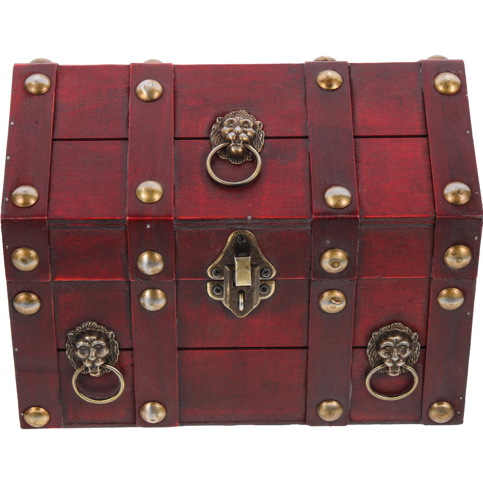 Vintage Sichere und Leichte Holztruhe Schmuckaufbewahrungsbox mit Deckel als Schatzkiste und Desktop Dekoration