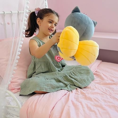 Miniatura 3 de Make It Good Peluche Kawaii de abeja de gato, lindo y suave, peluche grande de 11 pulgadas para niños, adorable juguete de peluche y bonita almohada