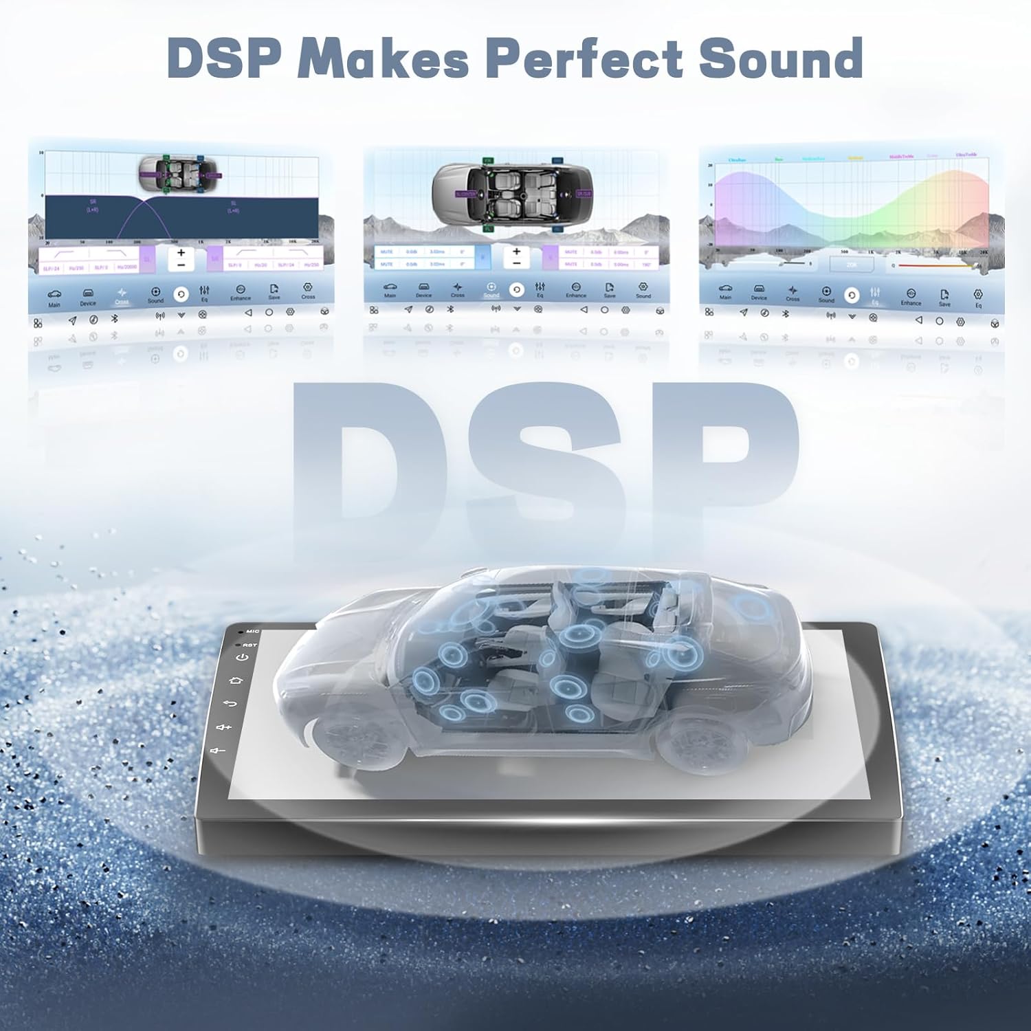 【Qualcomn Chipset】 8 Core 4+64GB Android 15 Car Stereo for Hyundai Tucson IX35 2010-2015, 10" Touch Screen Carplay Android Auto Radio DSP Hi-Res Picture in Picture+AHD Backup Camera Voice Assistant