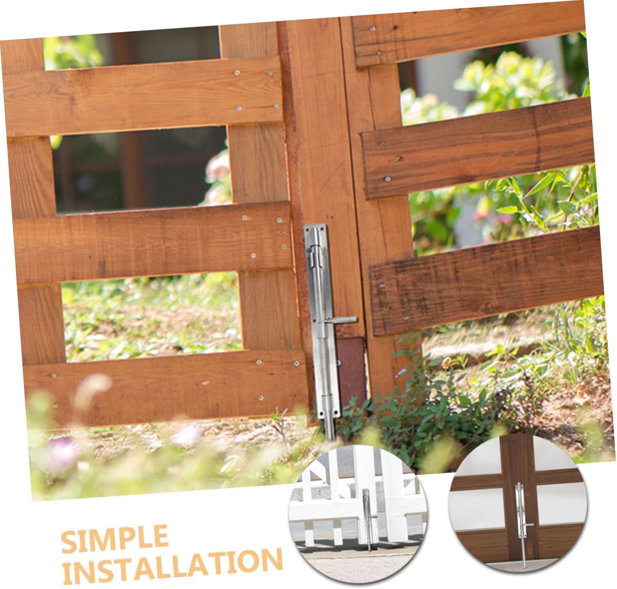 Homoyoyo 2pcs Stainless Steel Door Bolt Security Door Latch Locks for and Latches Easy Operation
