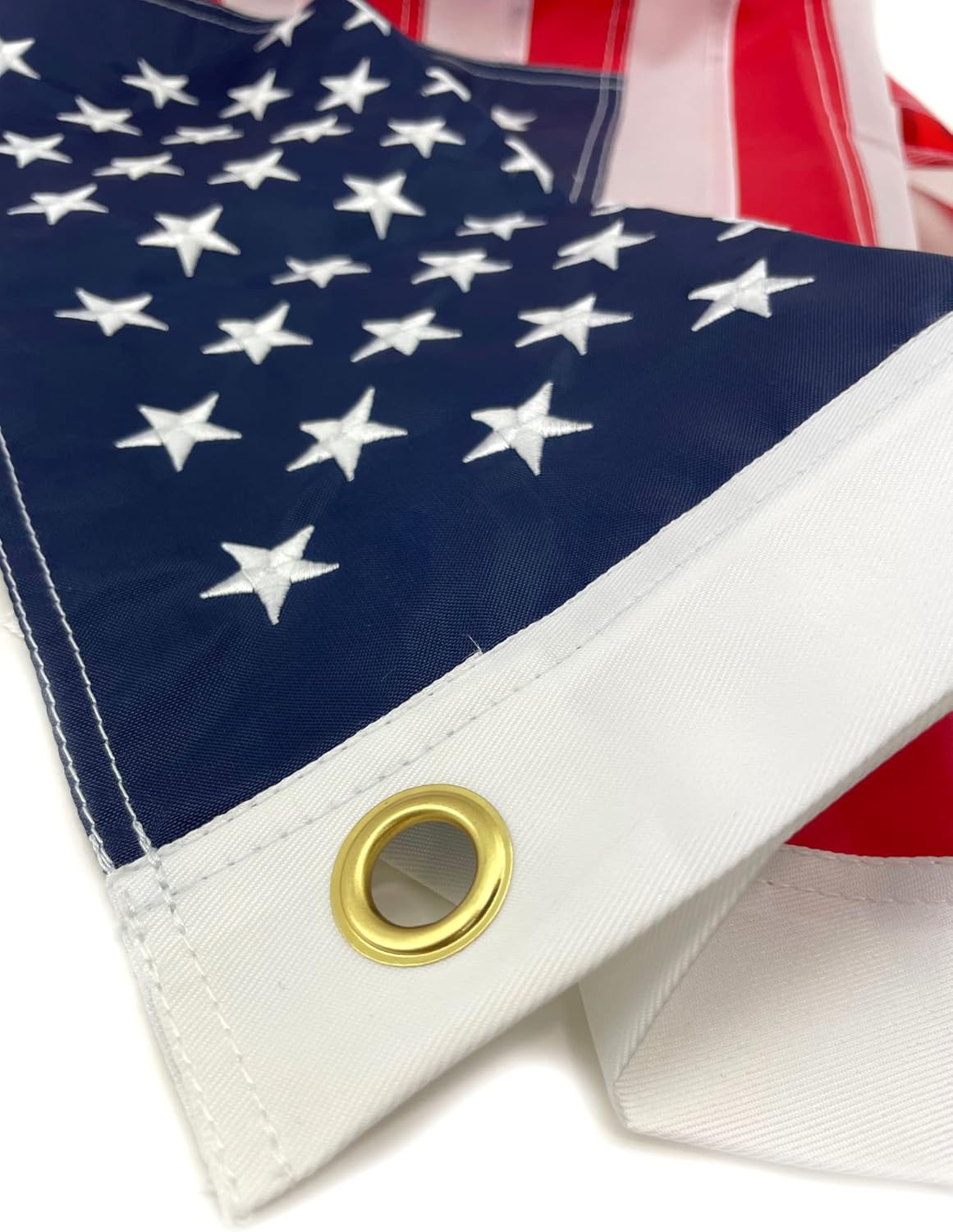SPEARFISHING WORLD Large American Flag 20" X 30" Sewn Stripes with Embroidered Stars and 2 Brass Grommets for Lawn Yard Boat Building