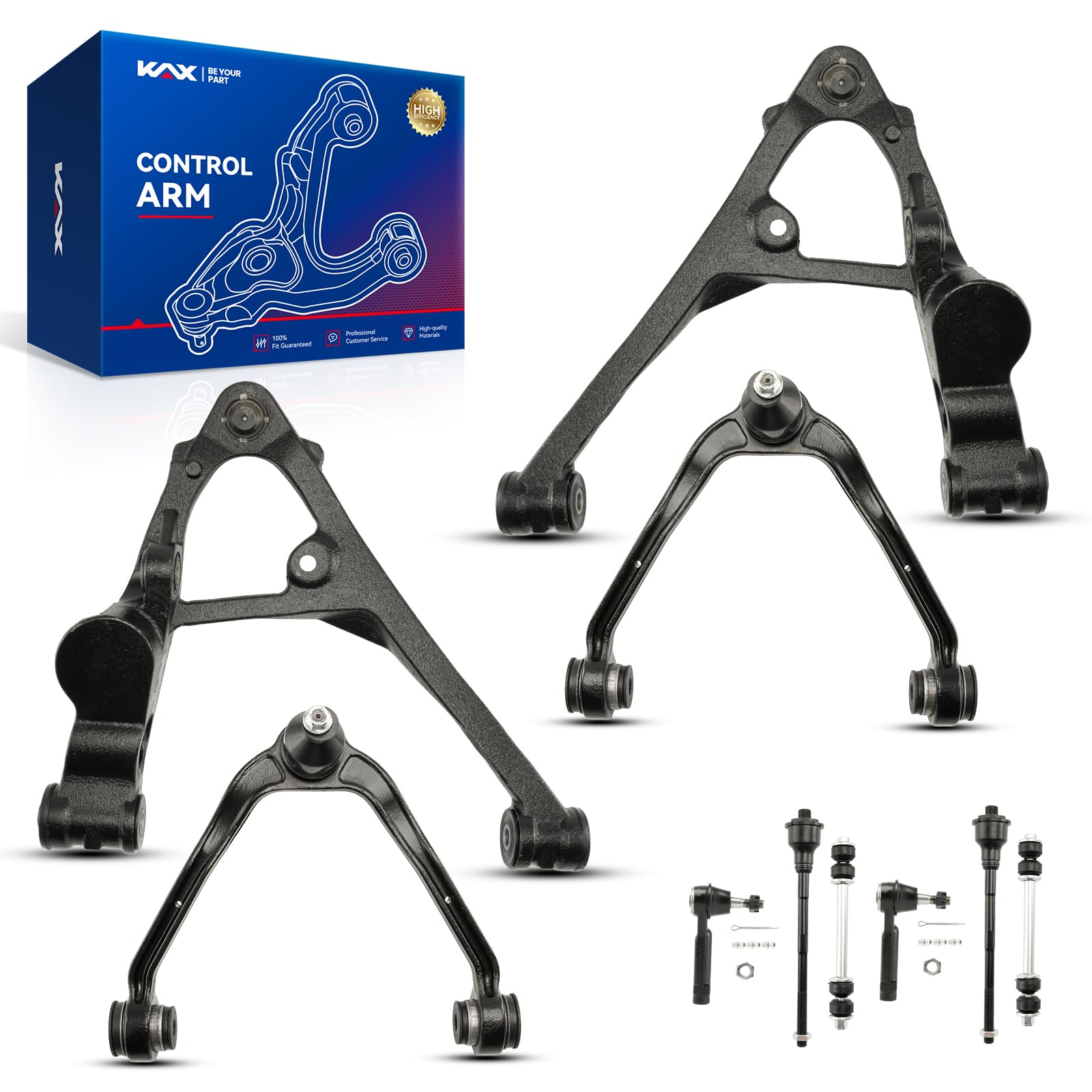 Photo 1 of KAX Front Lower Control Arm w/Ball Joint Tie Rods for Escalade/ESV/EXT?Chevy Silverado 1500/Suburban 1500, Tahoe?Sieera1500,Yukon Suspension Kit K620380 K620381 10pcs
