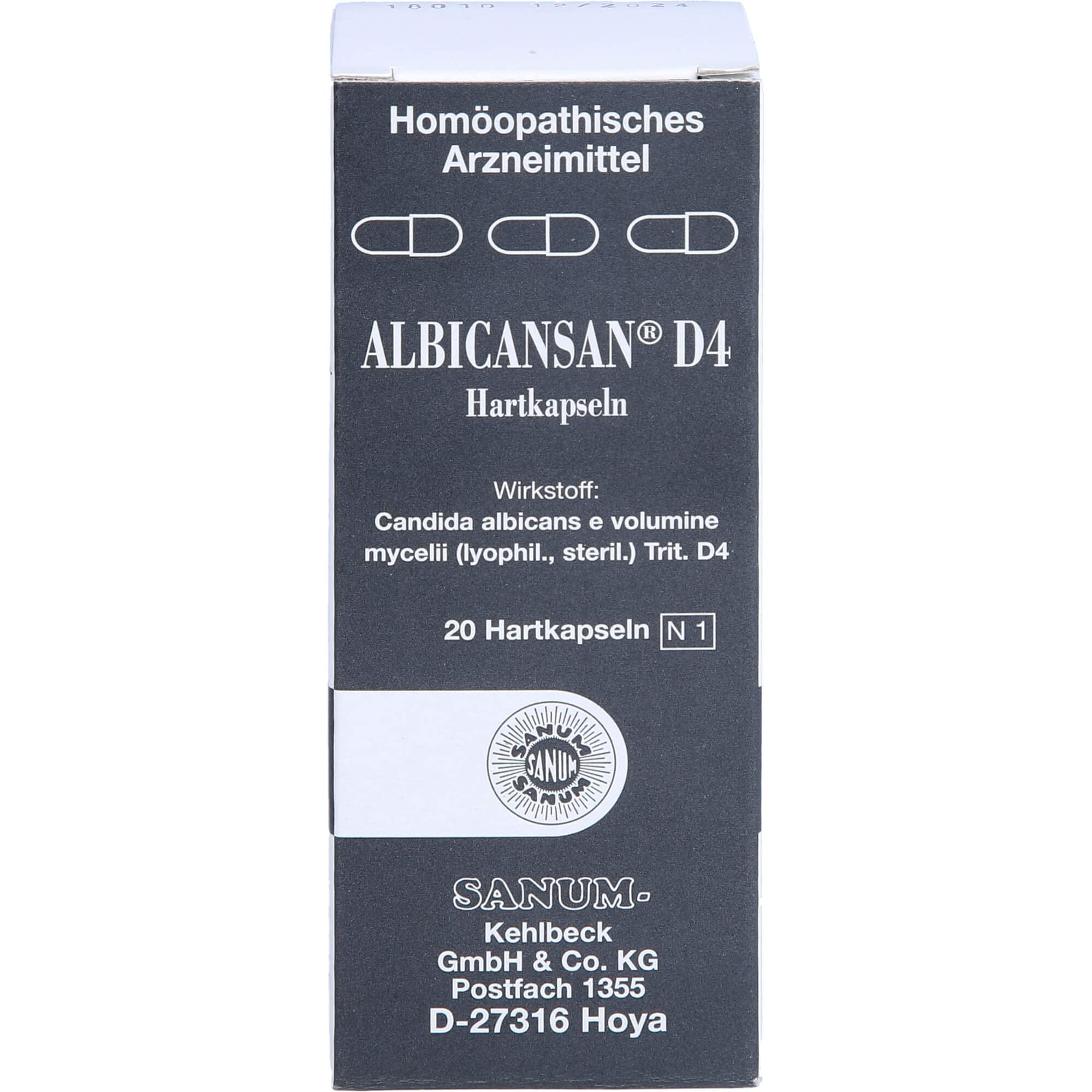 ALBICANSAN D – 20 Kapseln, PZN 04456837, apothekenpflichtig
