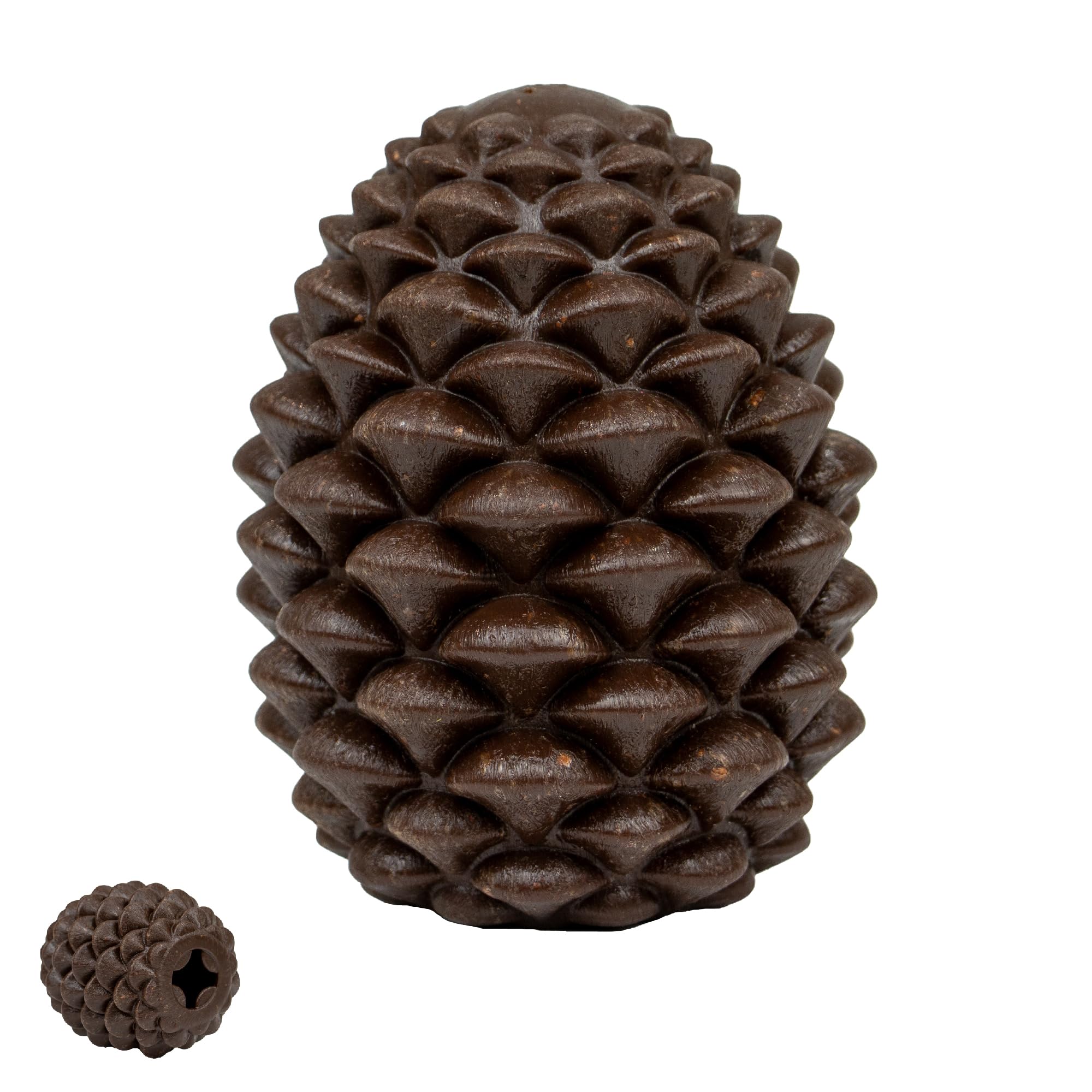 Ancol Orva Tuff Stuff Mental Enrichment Pine Cone Toy for dispensing dry dog kibble, treats or stuffing with paste