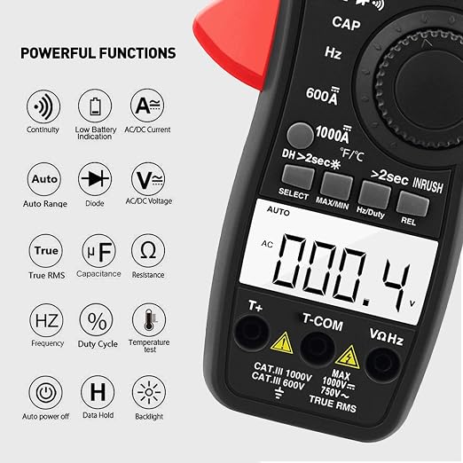 Pinza Amperimétrica Digital AIOMEST AI-570N 6000 Cuentas miniatura 2