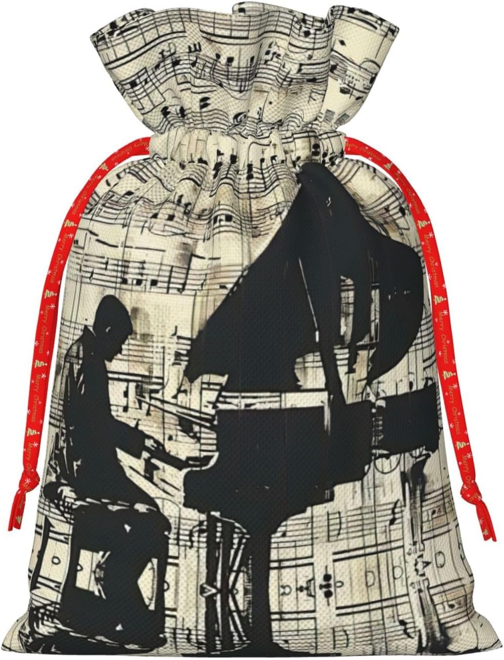 MYHSZTAH Sheet Music Print Holiday Gift Bags Adorable Reusable Versatile Bags For Gifts The Accessory For Every Occasion image 2