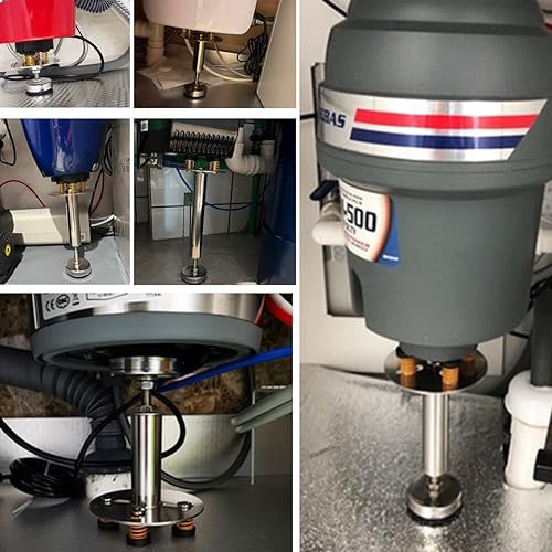 Miniatura 4 de Soportes de soporte para amortiguador de basura Kit de reducción de ruido KT-4 y protectores de salpicaduras, deflector de fregadero, 5.51-7.87